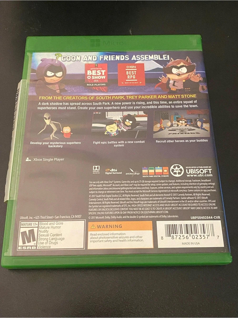 South Park The Fractured But Whole - Xbox One Game